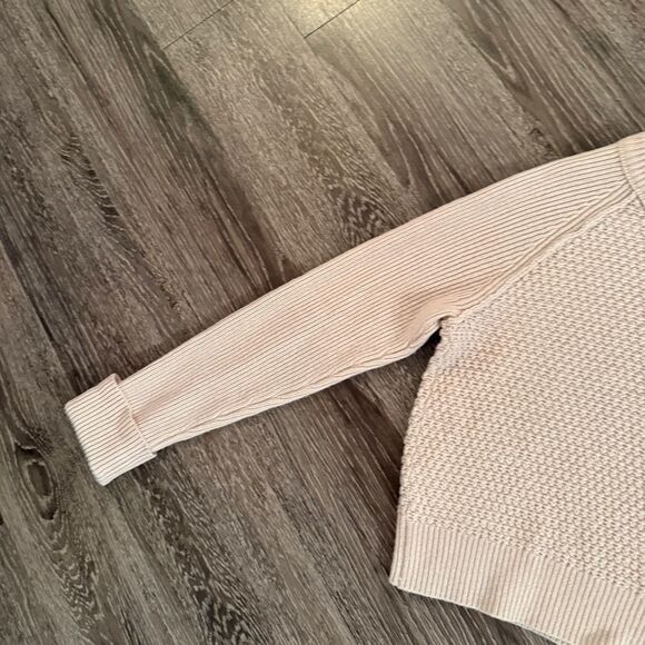 Club Monaco Mixed Stitch Shrunken Crewneck Sweater - Picture 2 of 9